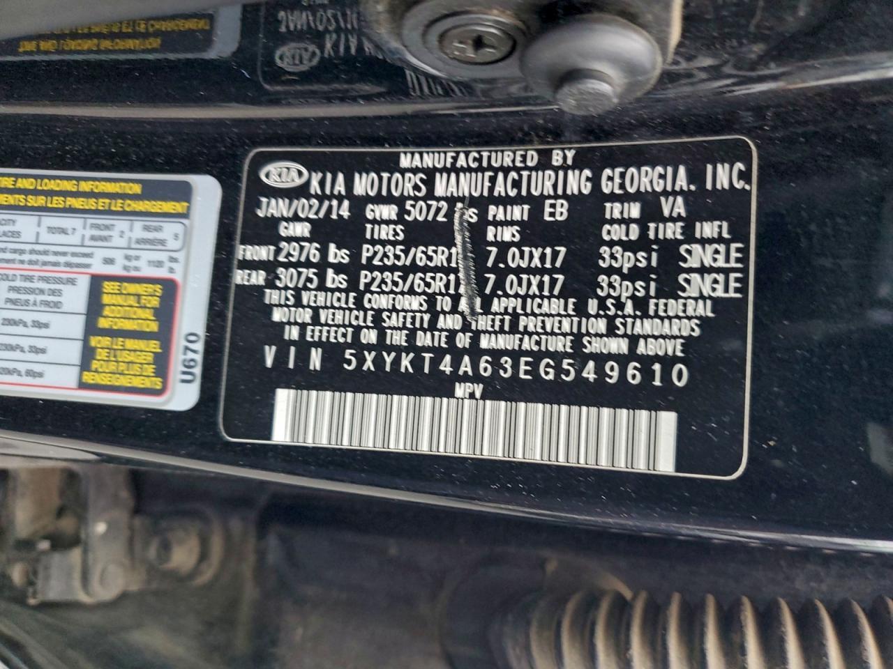 2014 KIA SORENTO