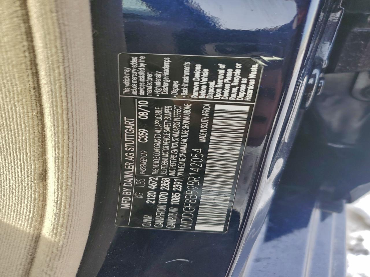 2011 MERCEDES-BENZ C-CLASS