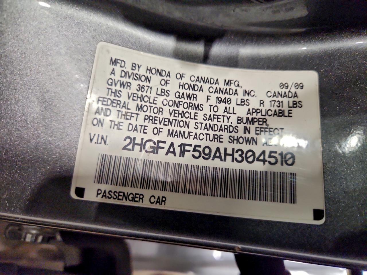 2010 HONDA CIVIC