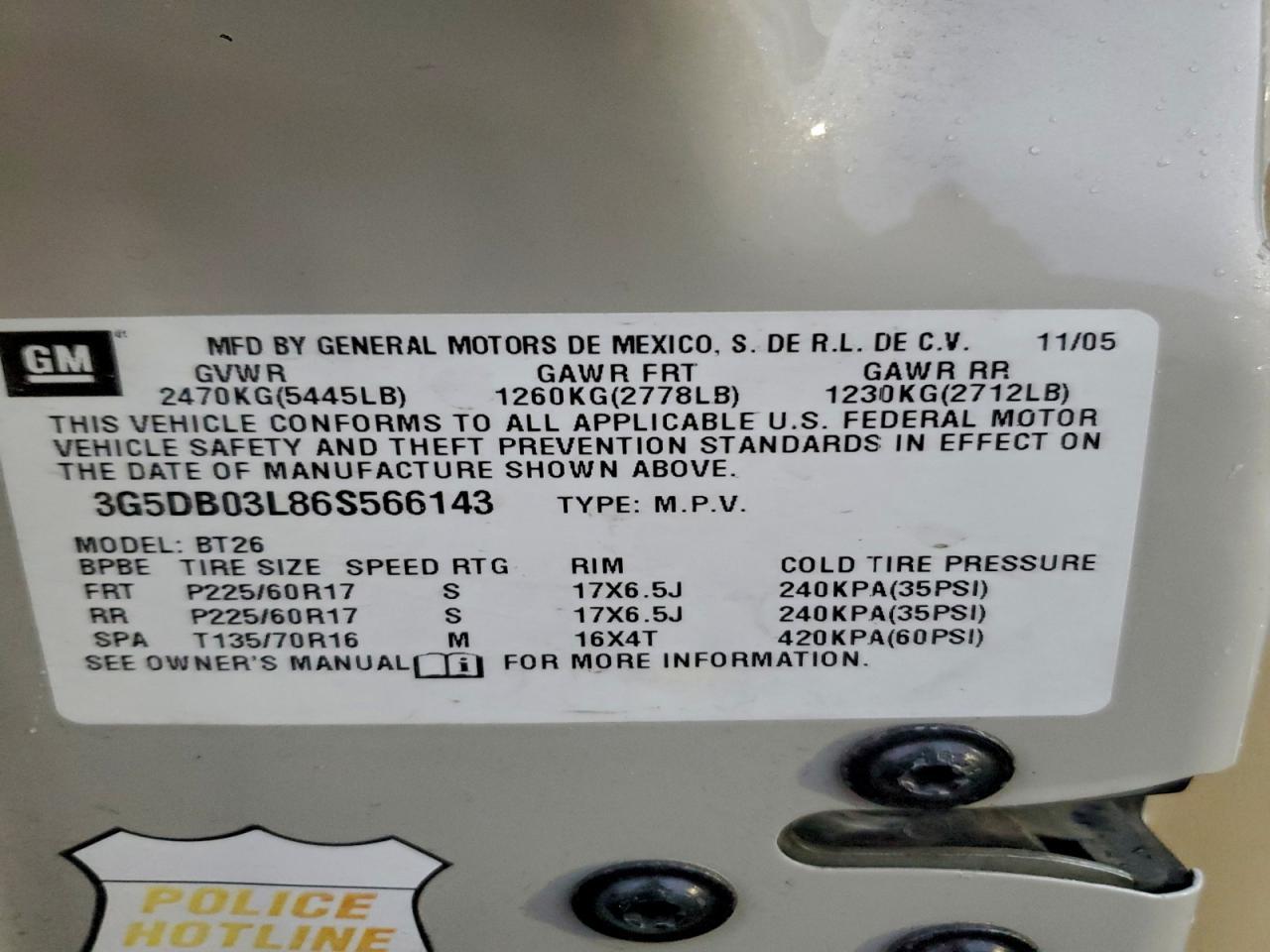 2006 BUICK Rendezvous