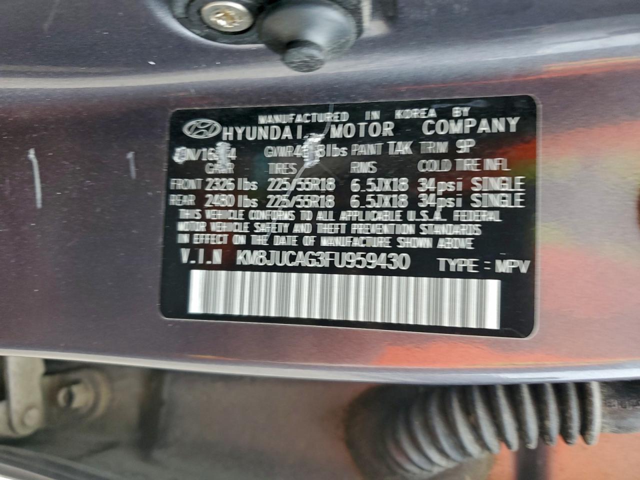2015 HYUNDAI TUCSON