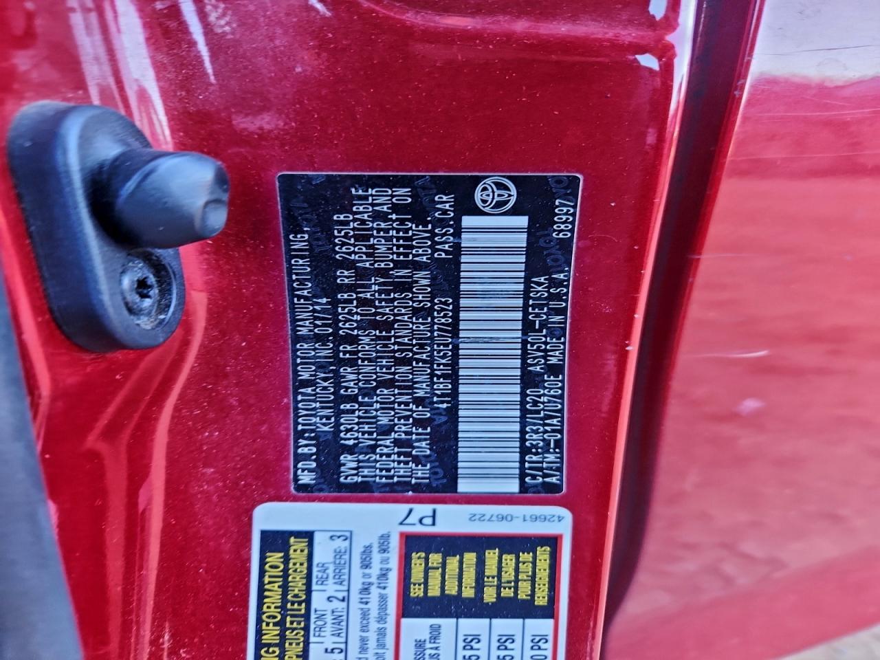 2014 TOYOTA CAMRY