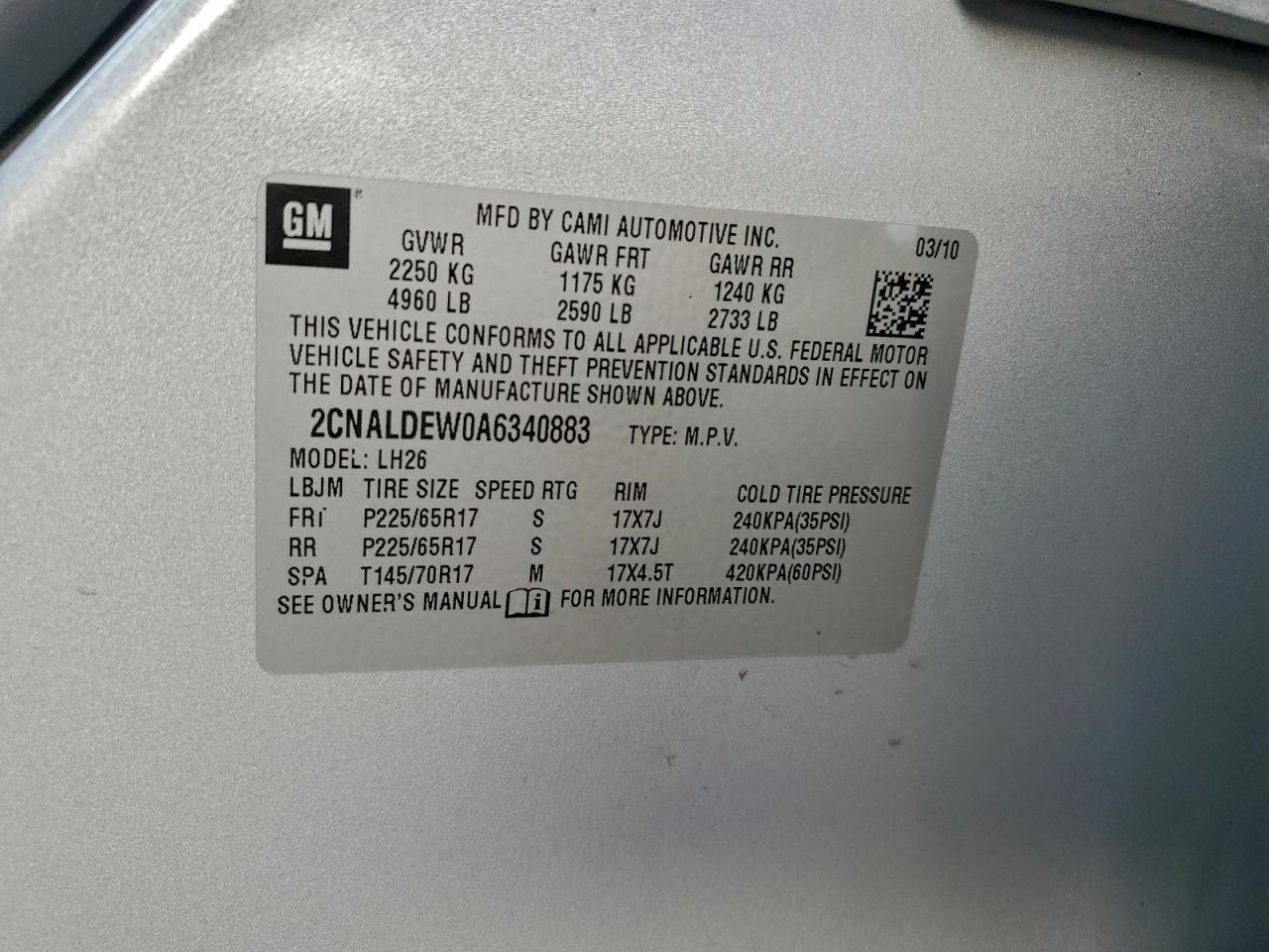 2010 CHEVROLET EQUINOX