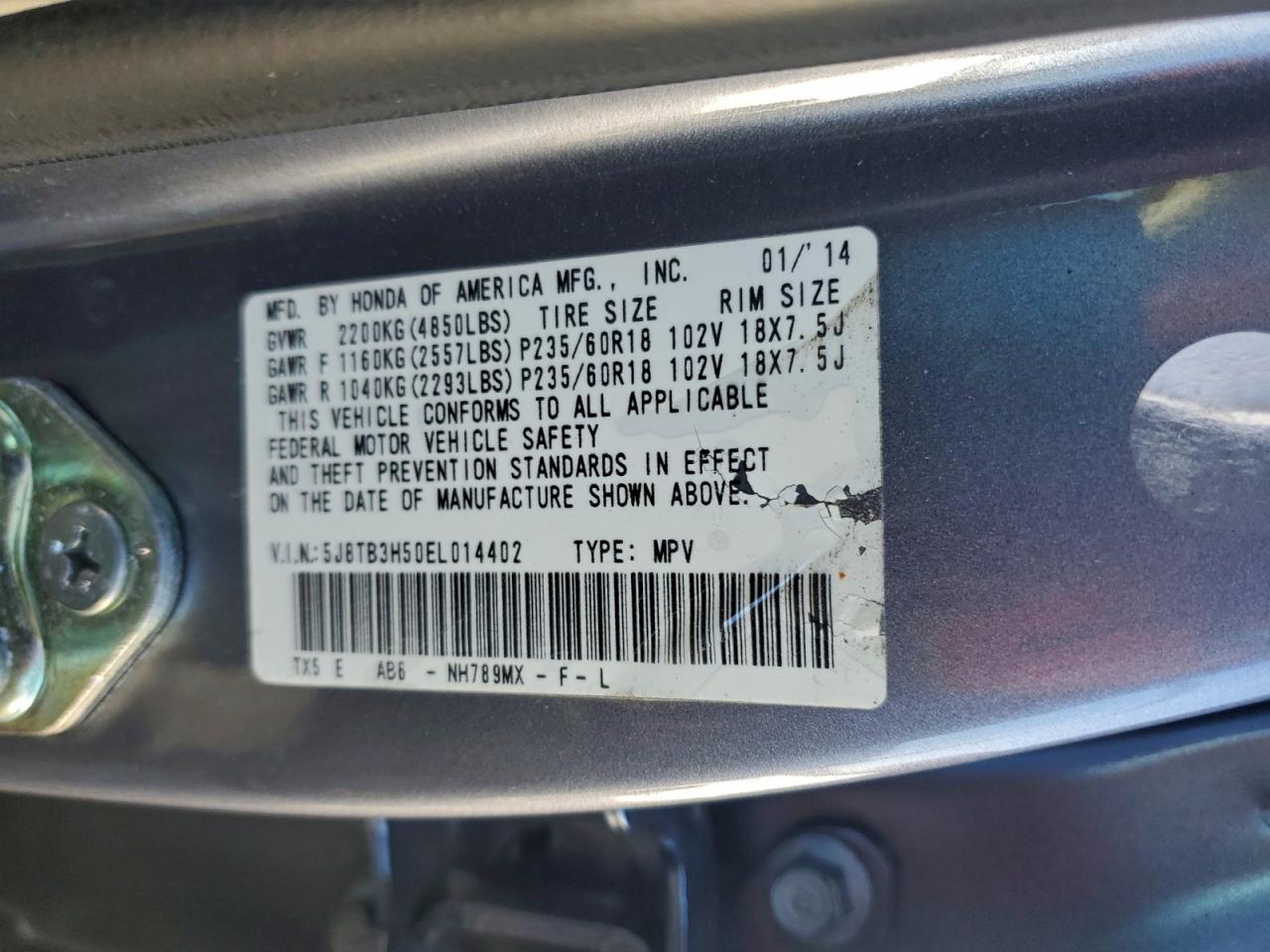 2014 ACURA RDX