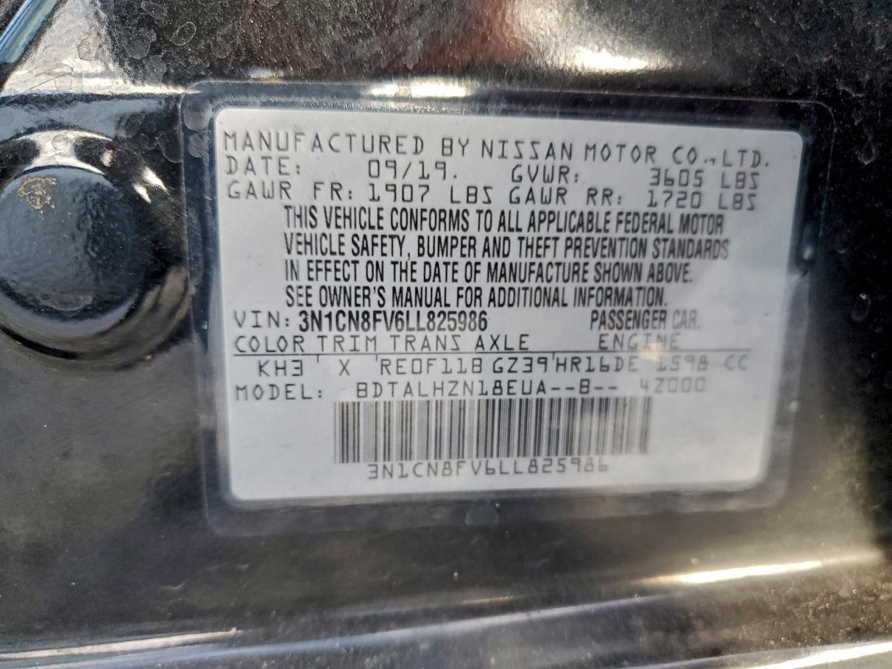 2020 NISSAN VERSA