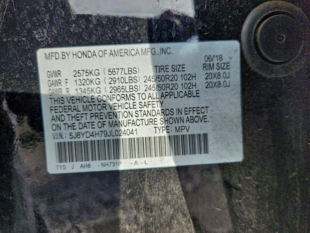 2018 ACURA MDX