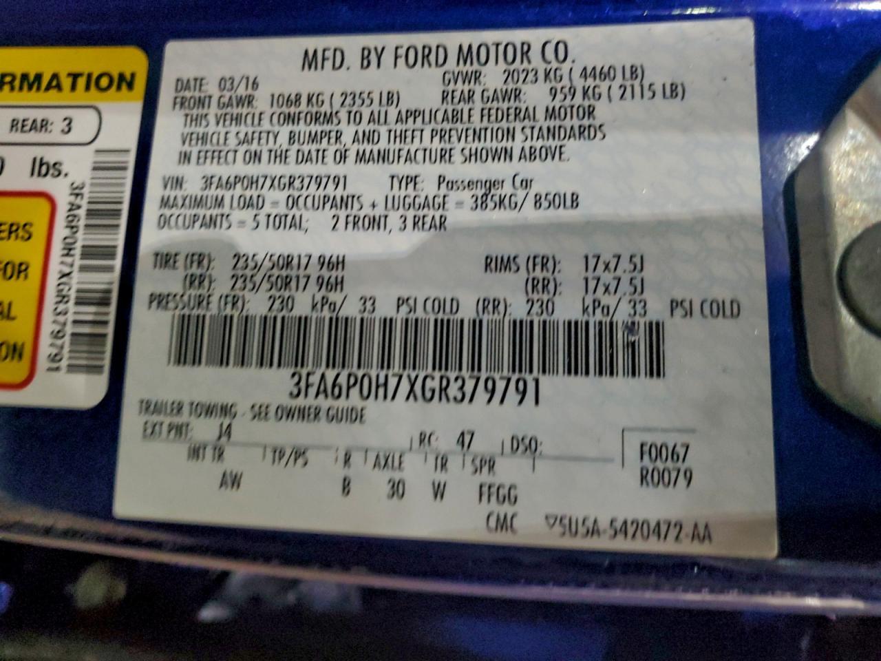 2016 FORD FUSION
