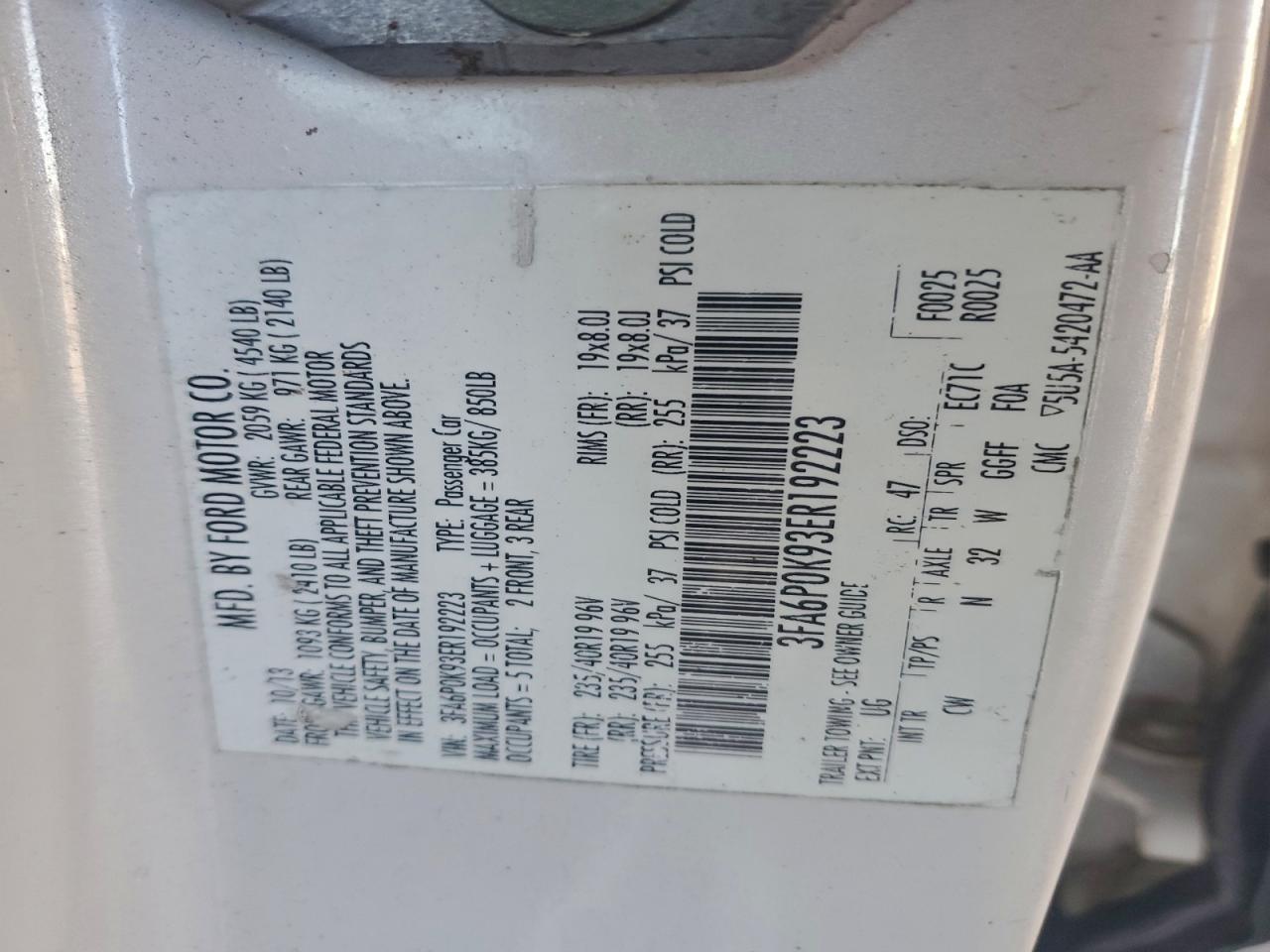 2014 FORD FUSION