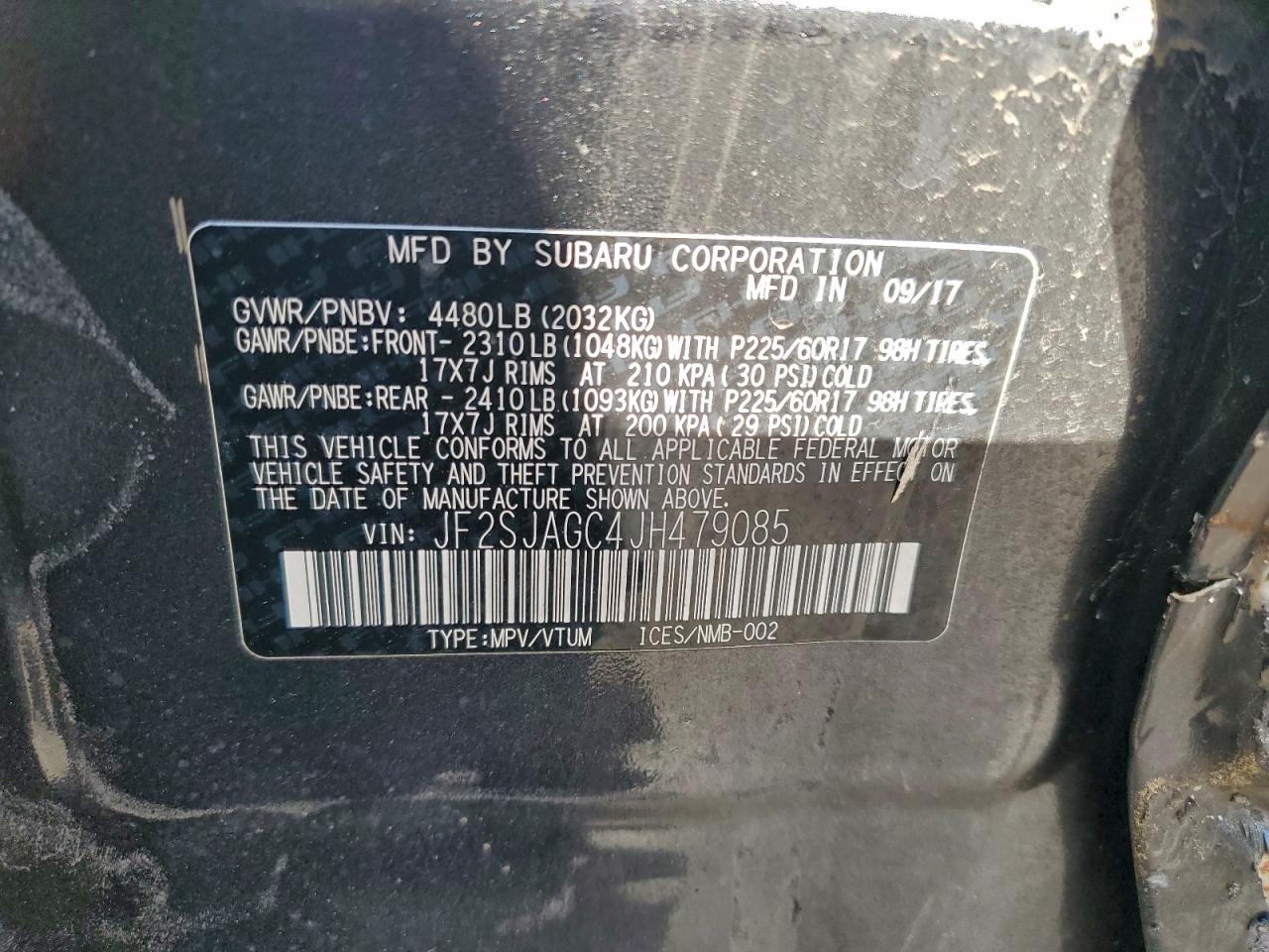 2018 SUBARU FORESTER