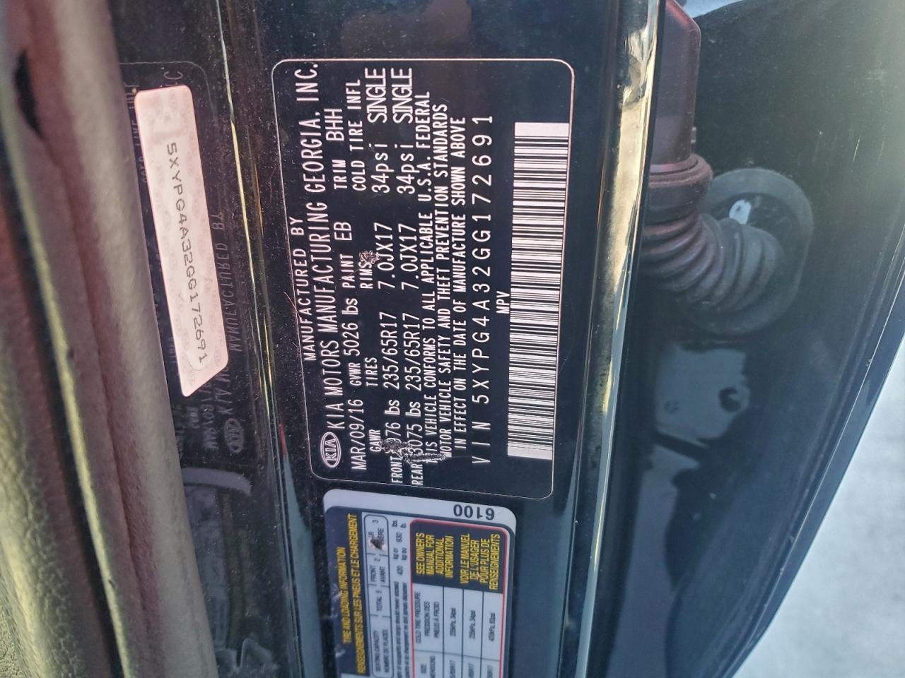 2016 KIA SORENTO