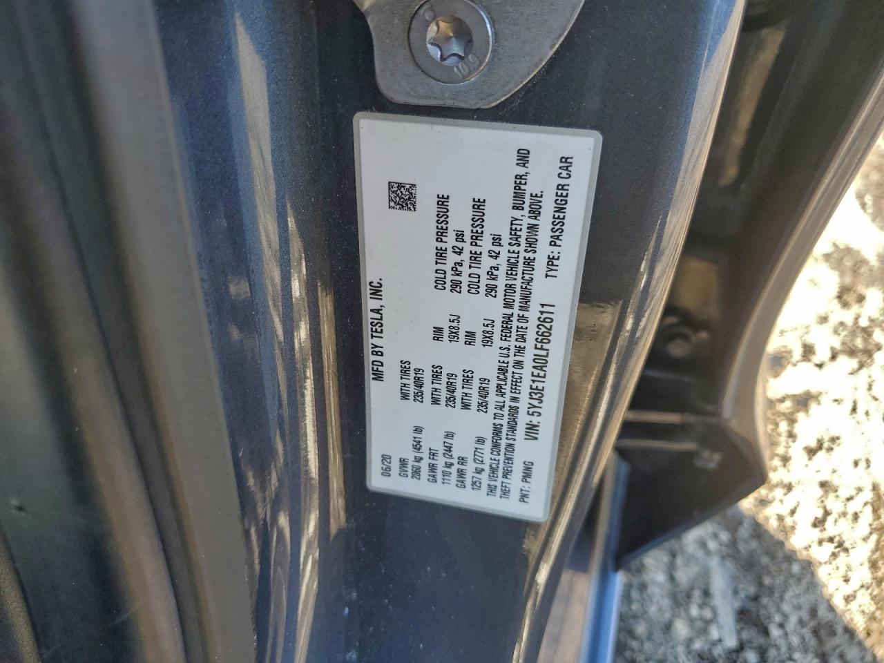 2020 TESLA MODEL 3