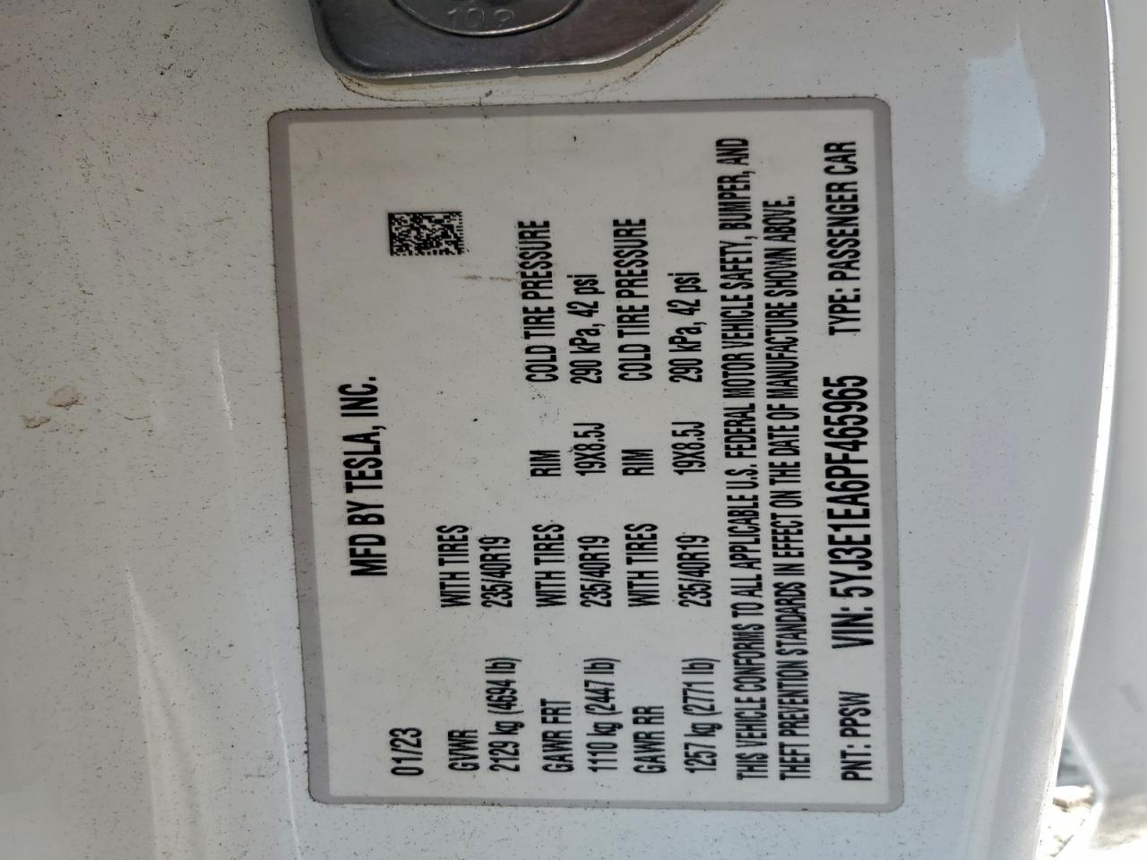 2023 TESLA MODEL 3