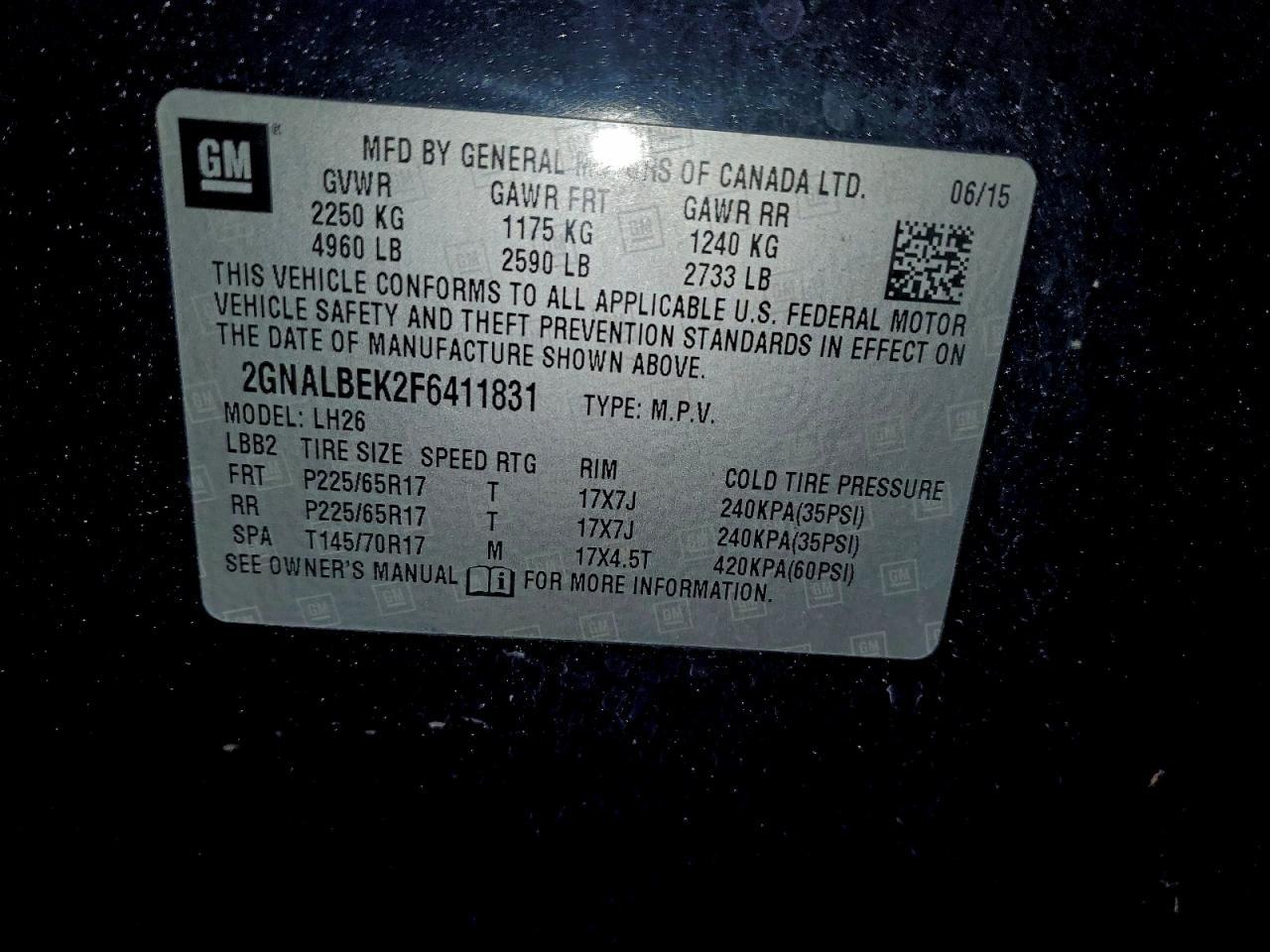 2015 CHEVROLET EQUINOX