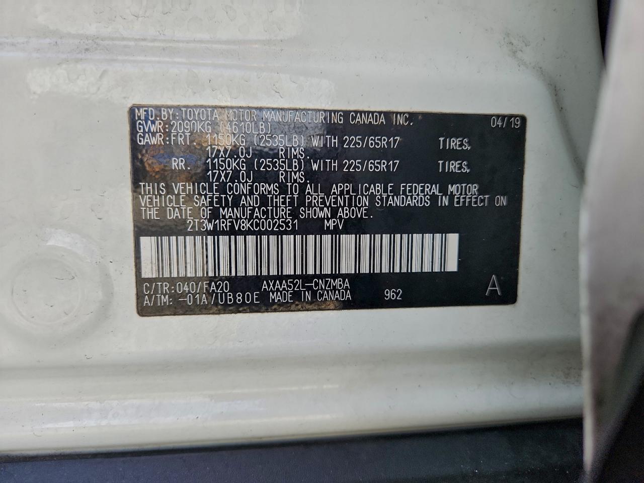 2019 TOYOTA RAV4