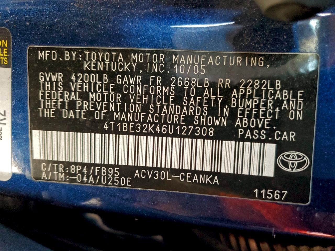 2006 TOYOTA CAMRY