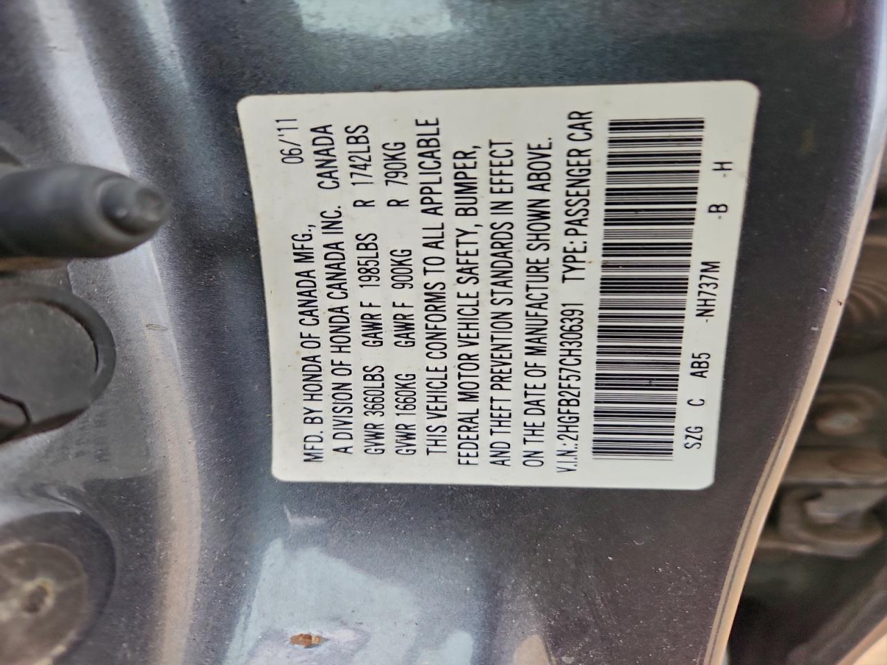 2012 HONDA CIVIC
