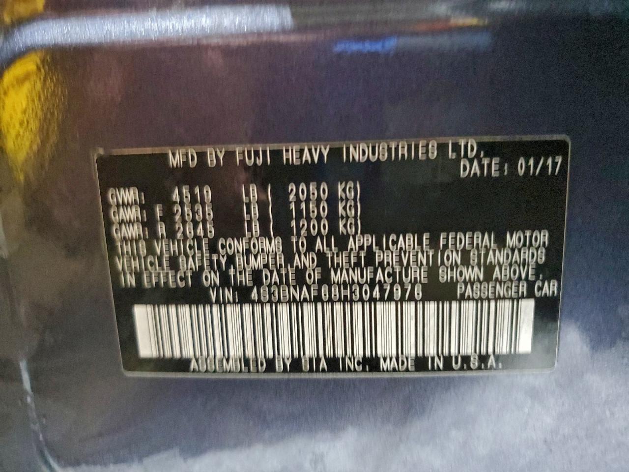 2017 SUBARU Legacy