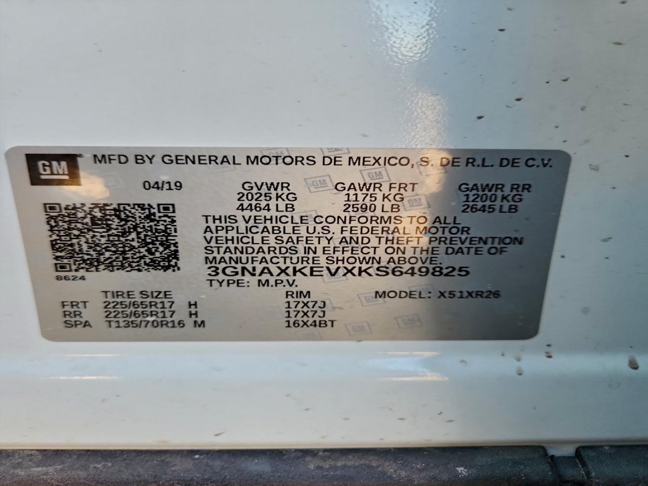 2019 CHEVROLET EQUINOX