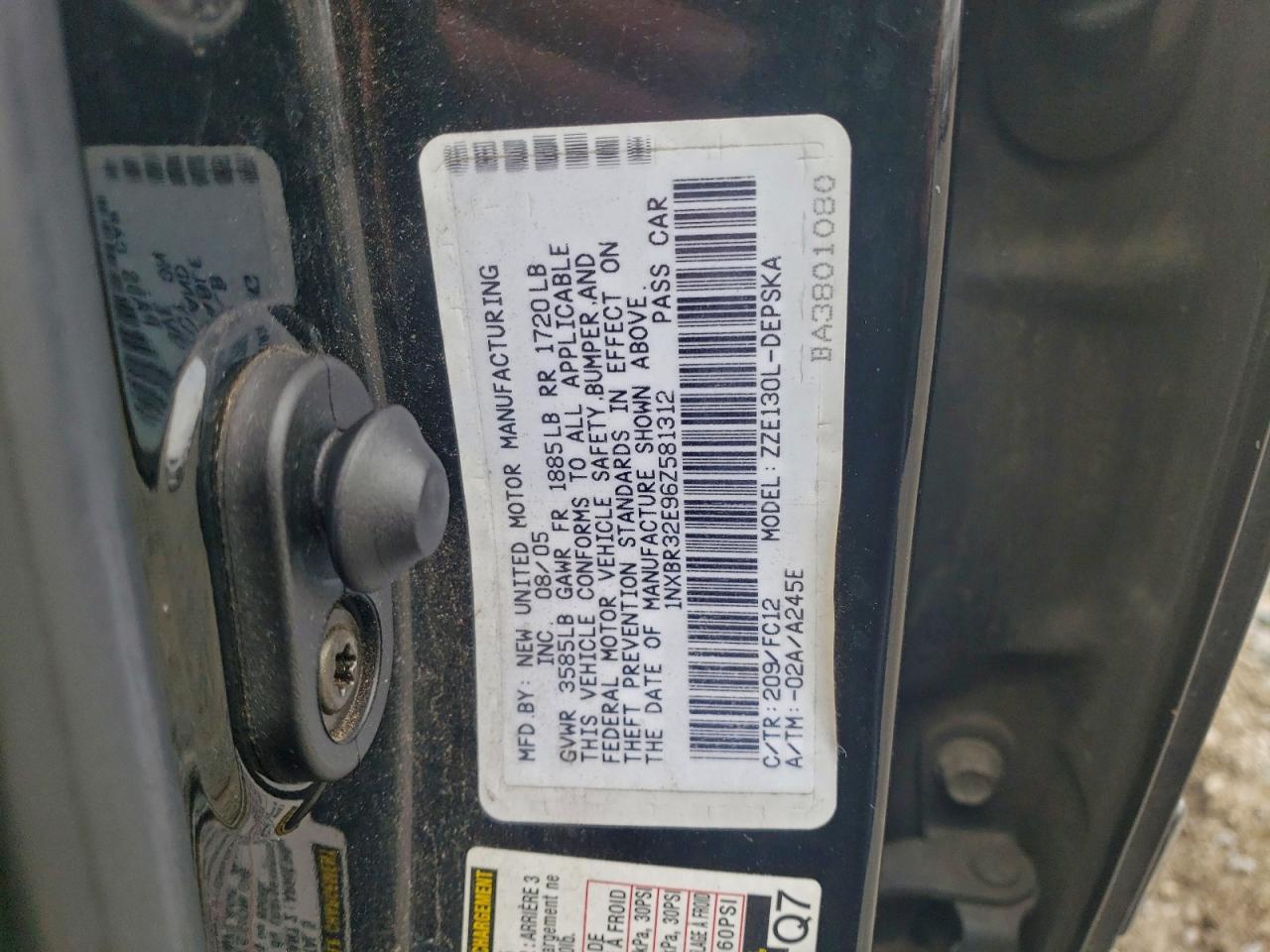 2006 TOYOTA COROLLA
