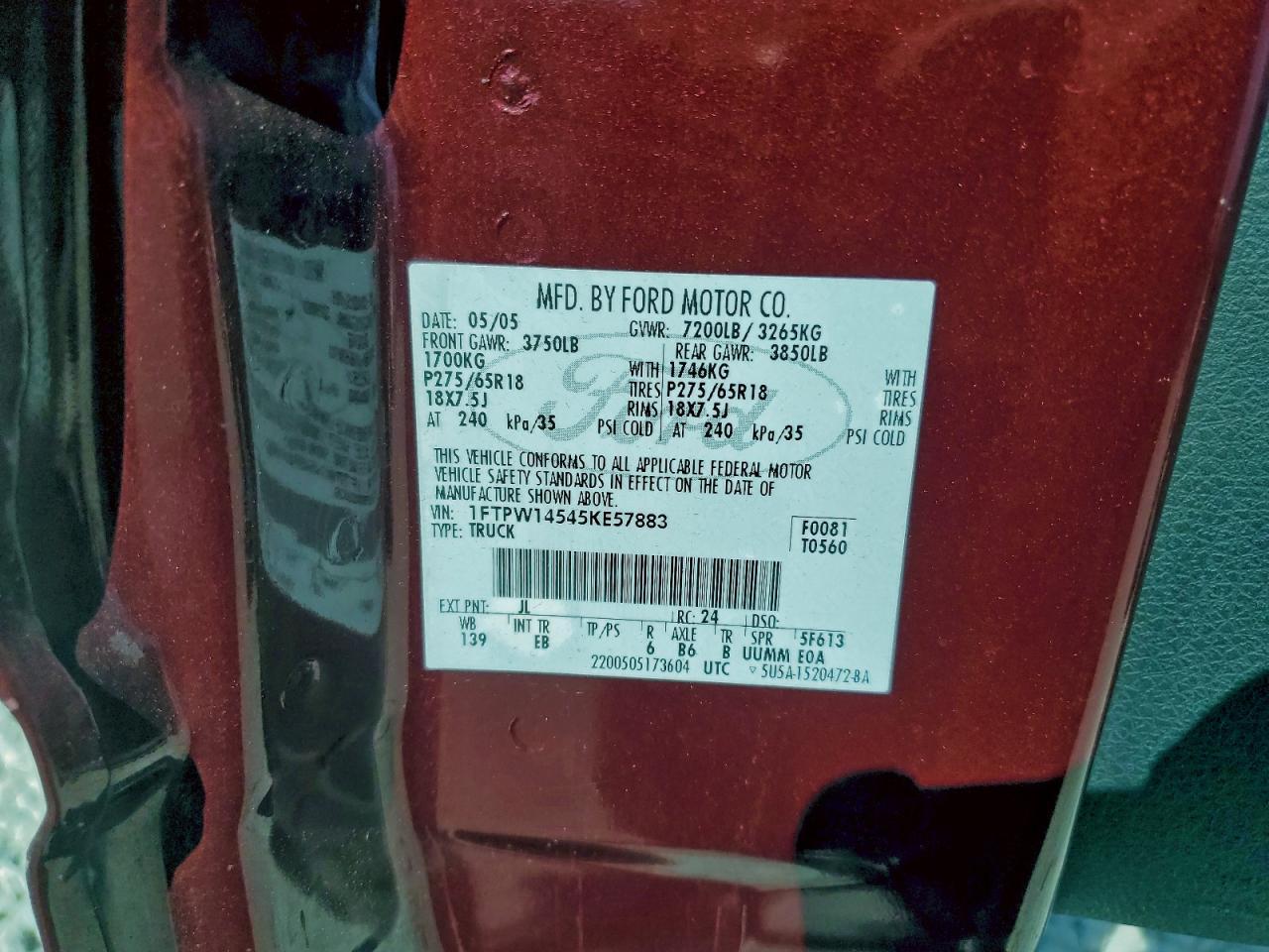 2005 FORD F-150