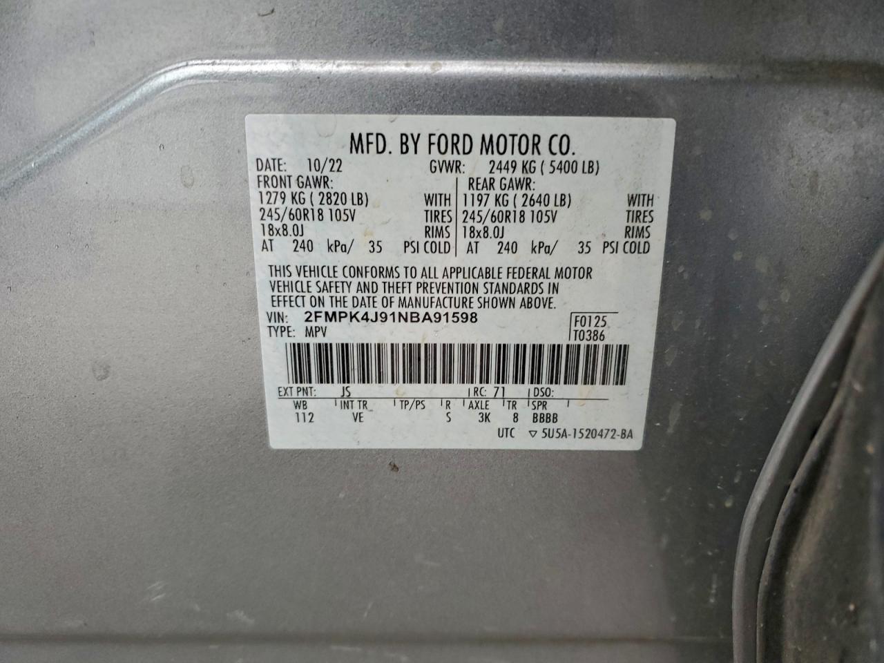 2022 FORD EDGE