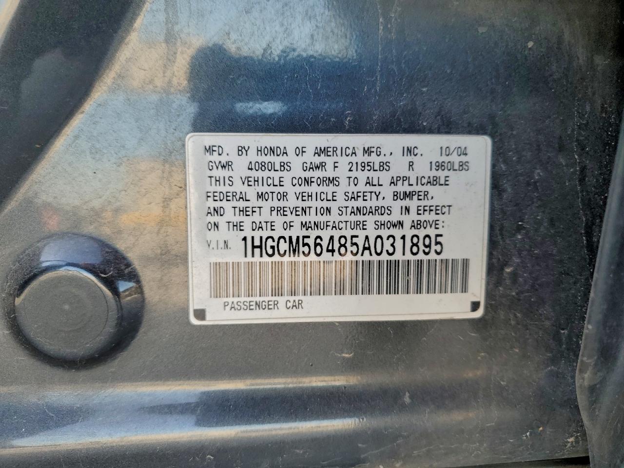2005 HONDA ACCORD