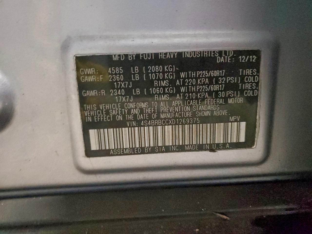 2013 SUBARU Outback