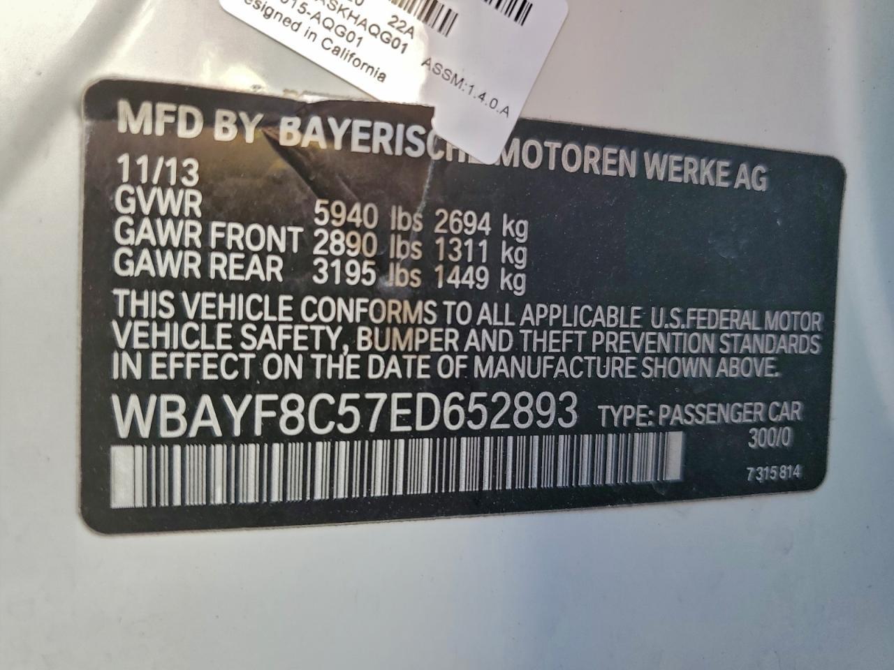2014 BMW 7 series