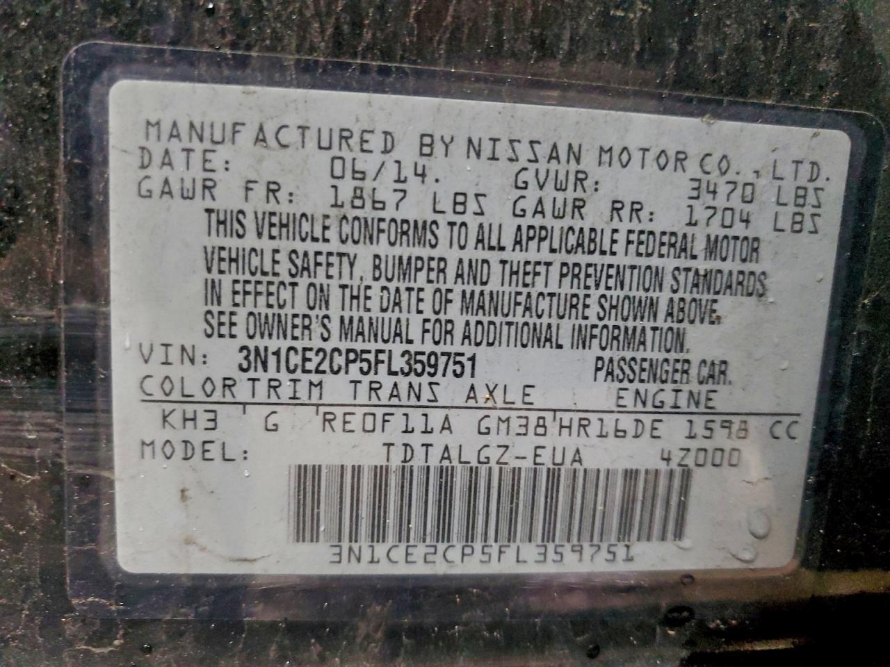 2015 NISSAN Versa Note