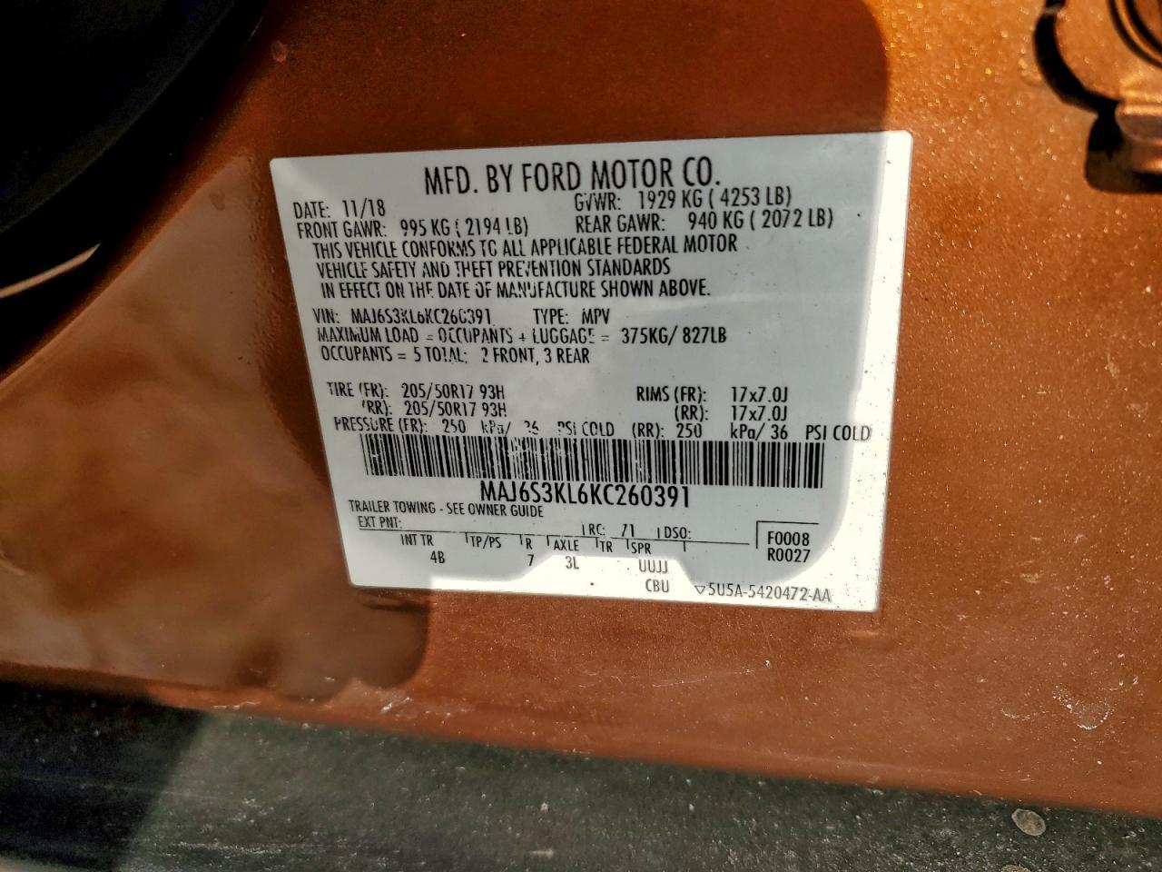 2019 FORD EcoSport