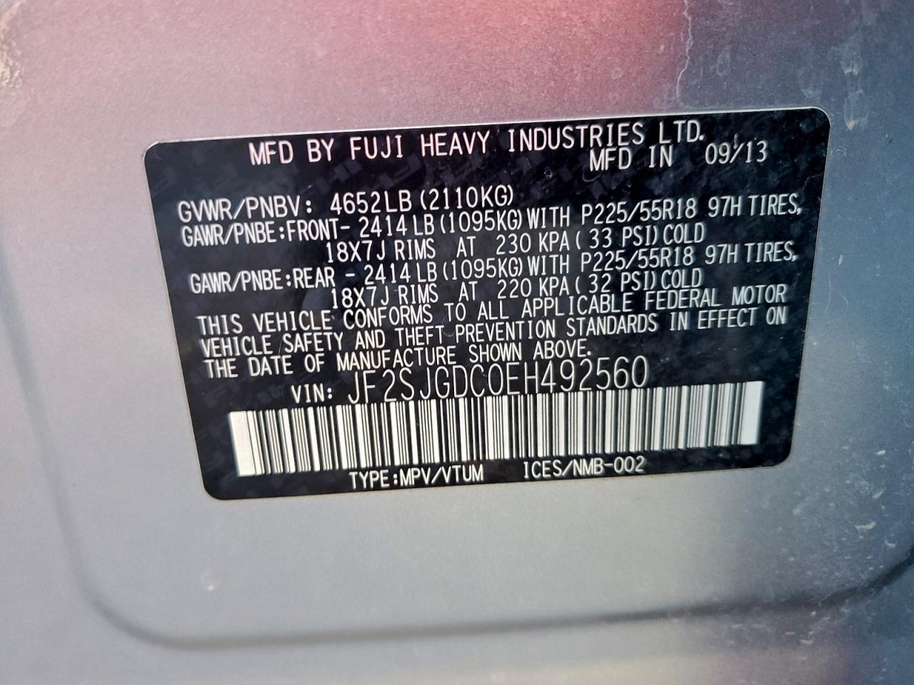 2014 SUBARU FORESTER