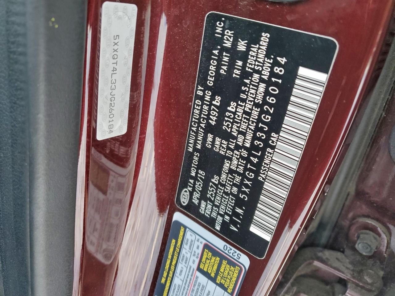 2018 KIA OPTIMA