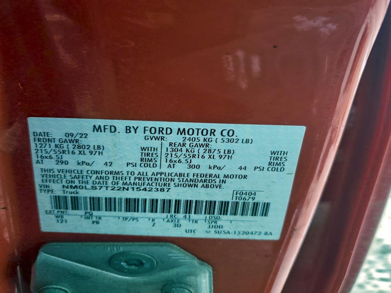 2022 FORD TRANSIT CONNECT