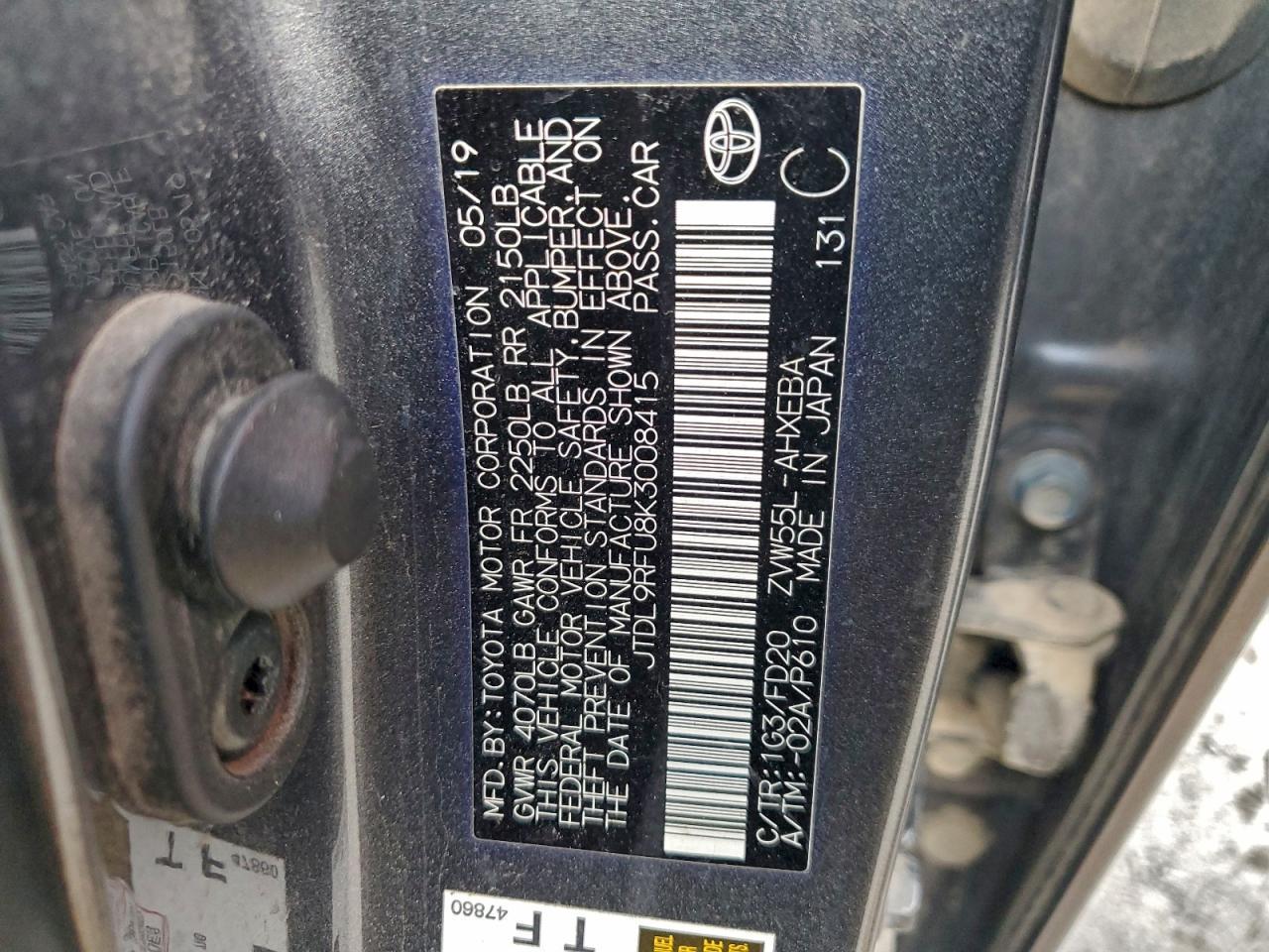 2019 TOYOTA PRIUS