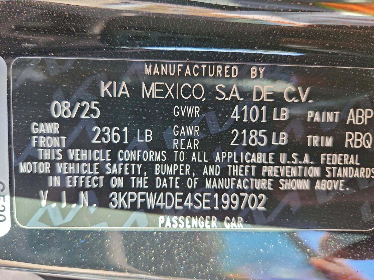 2025 KIA K4