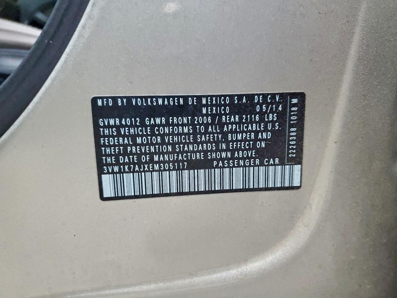 2014 VOLKSWAGEN JETTA