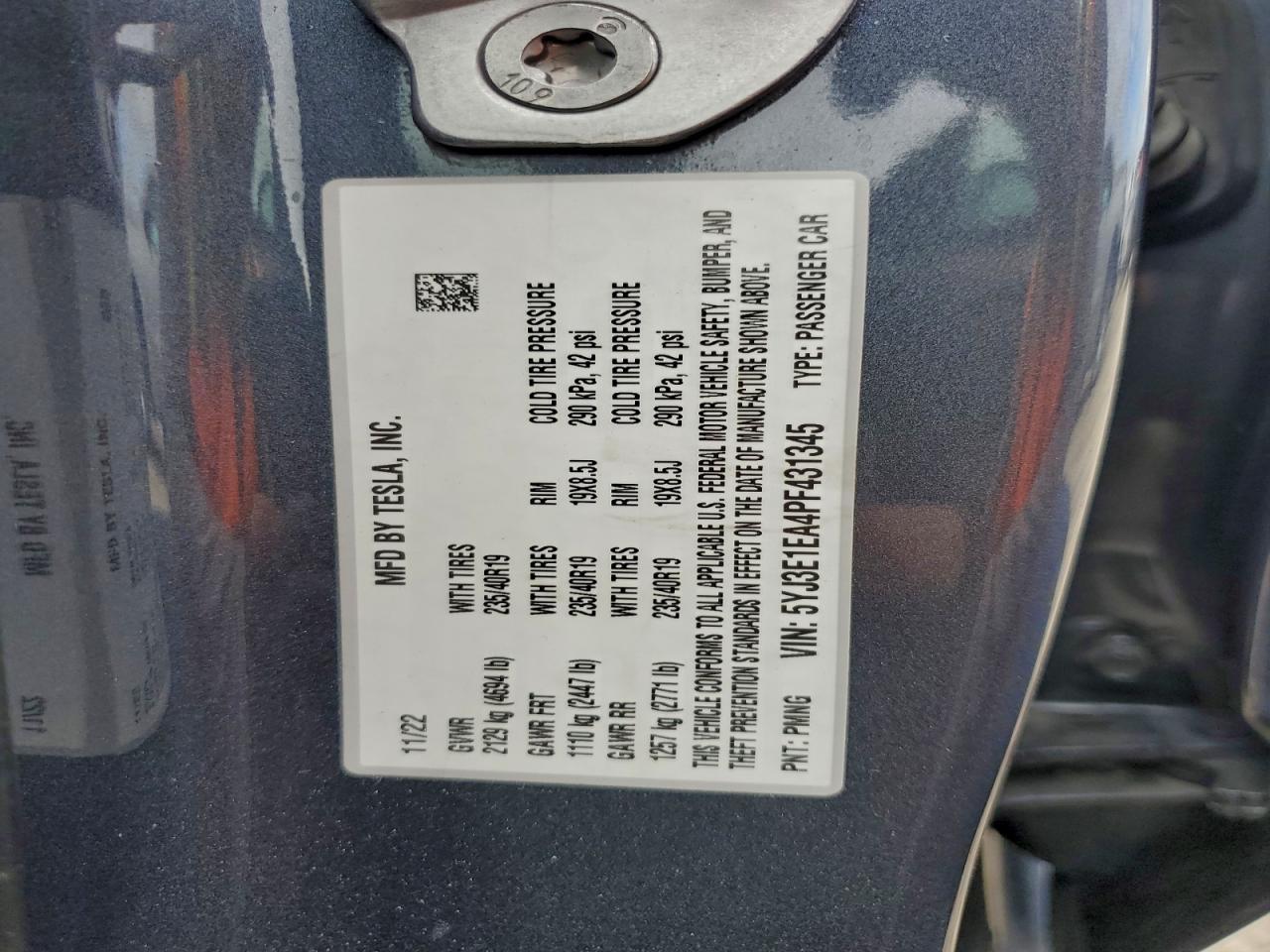 2023 TESLA MODEL 3