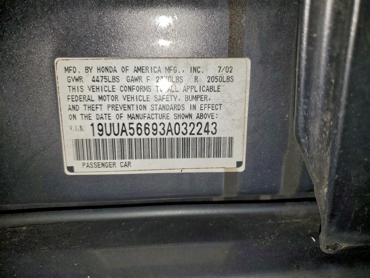 2003 ACURA TL
