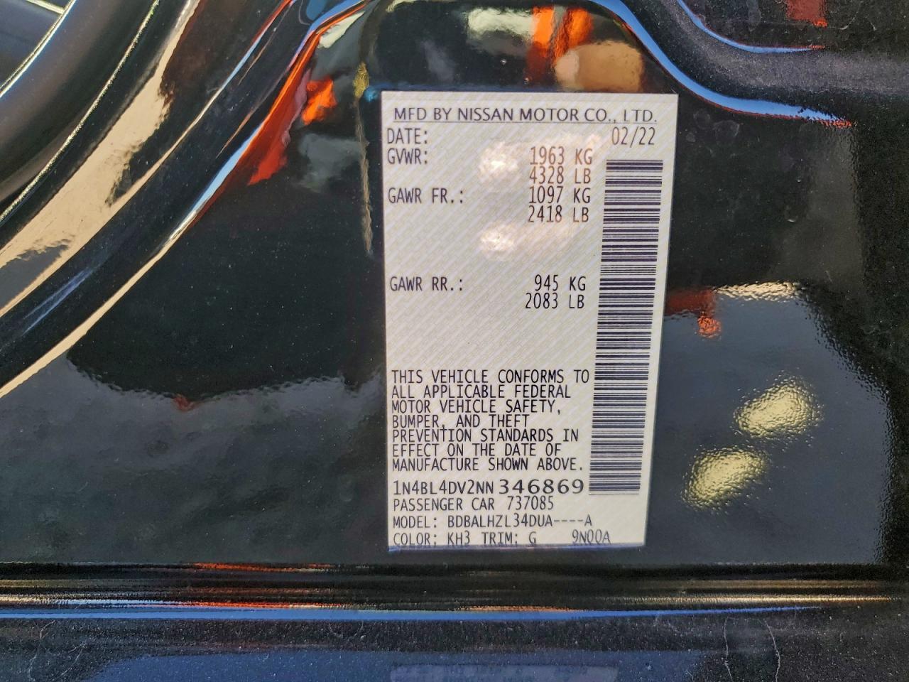 2022 NISSAN ALTIMA