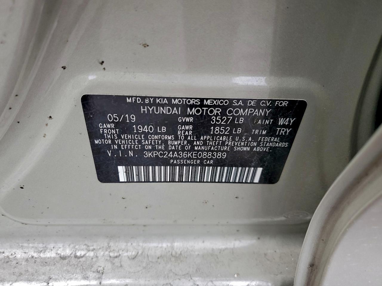 2019 HYUNDAI ACCENT