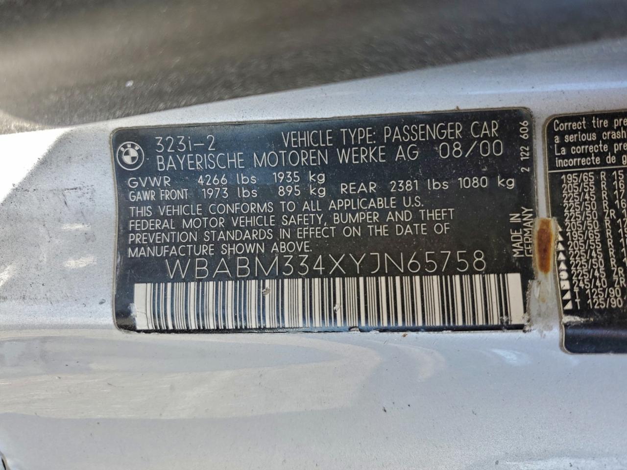 2000 BMW 3 SERIES