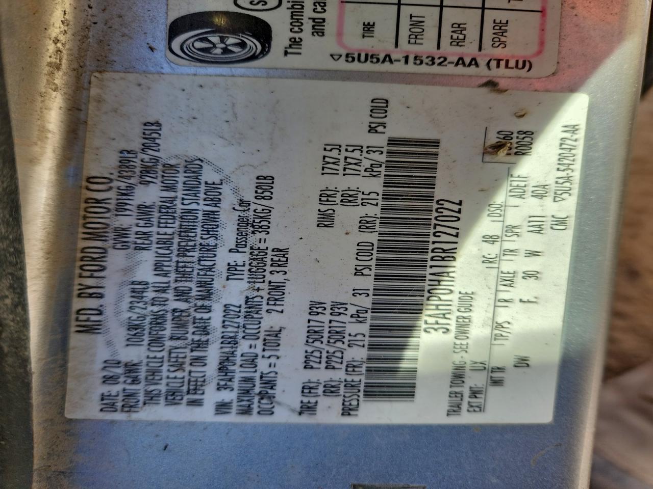 2011 FORD FUSION