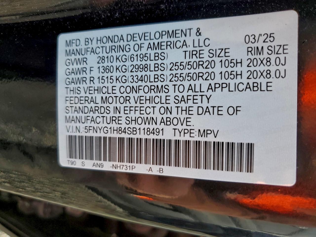 2025 HONDA PILOT