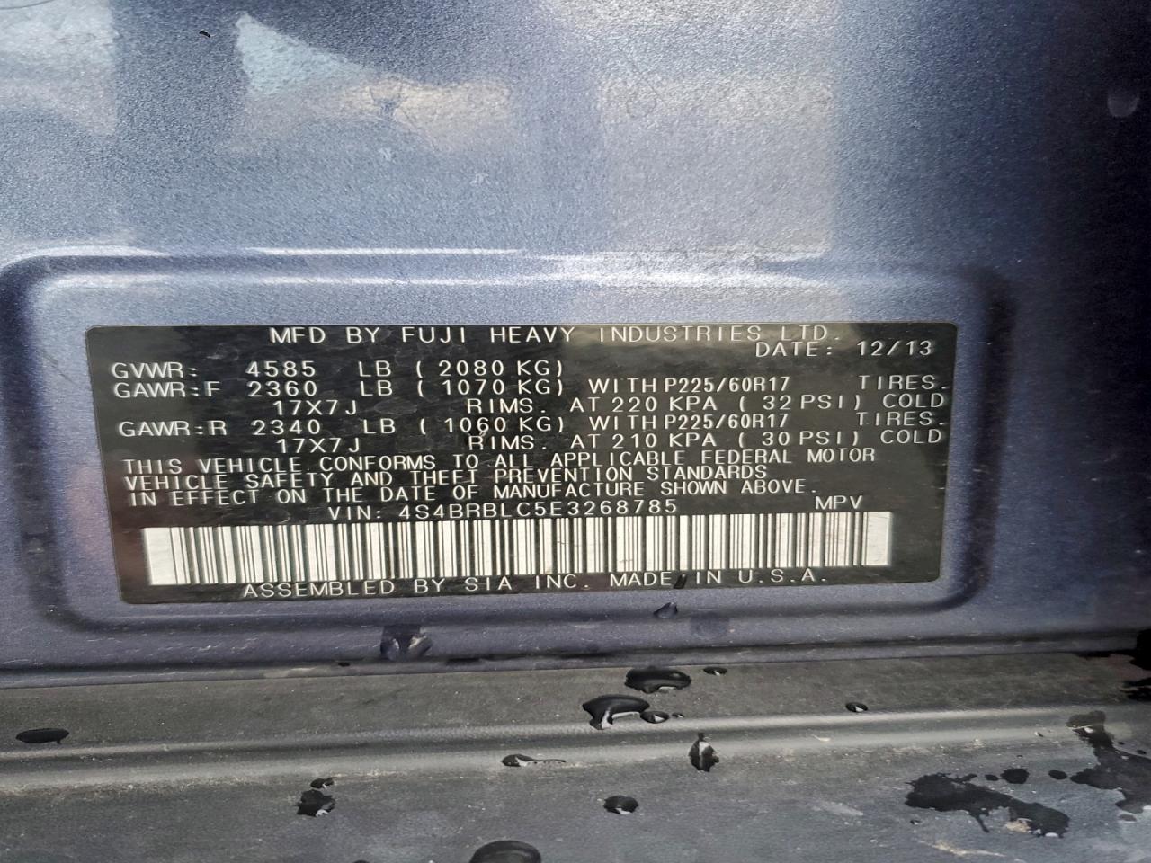 2014 SUBARU Outback