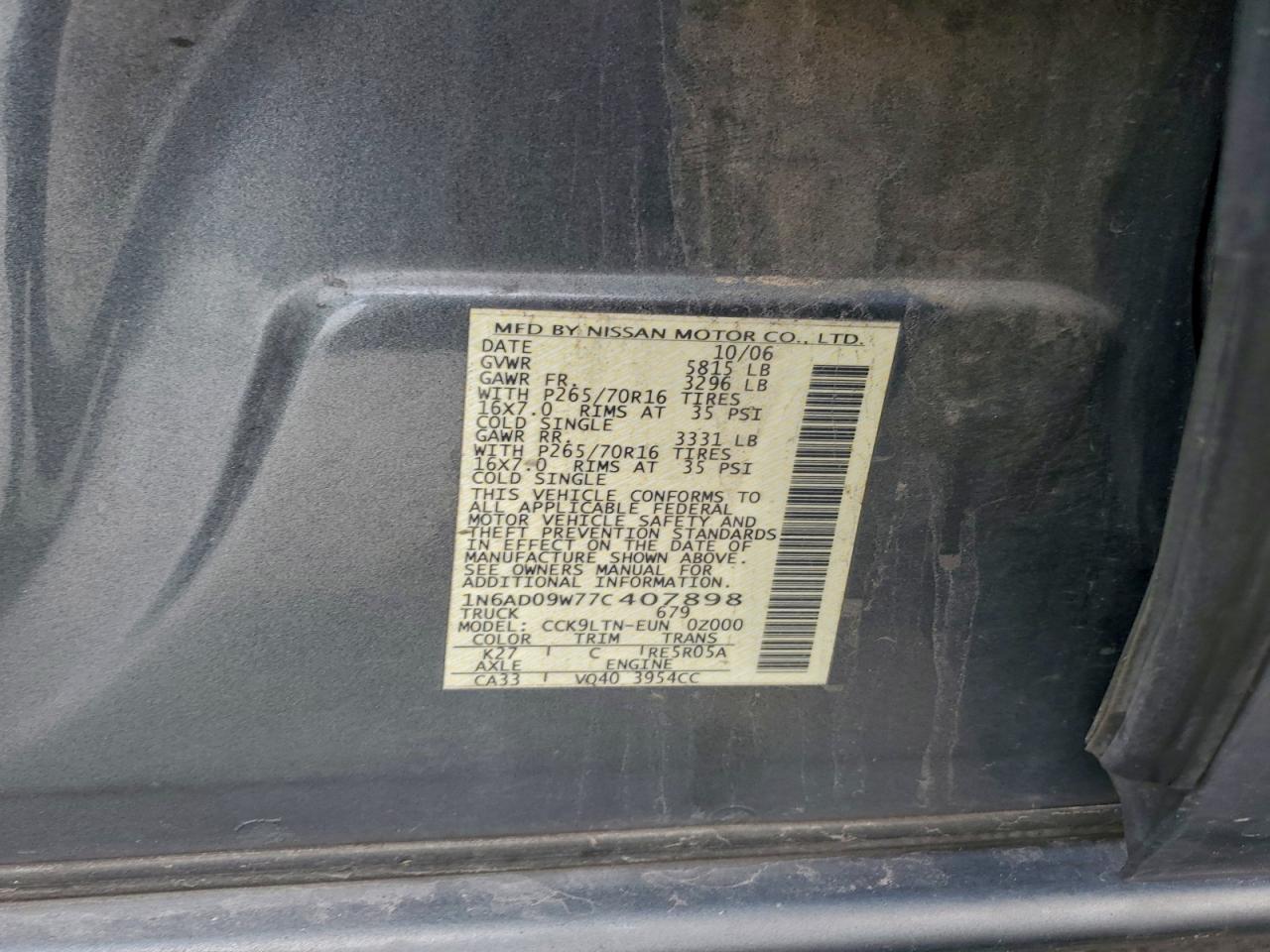 2007 NISSAN Frontier