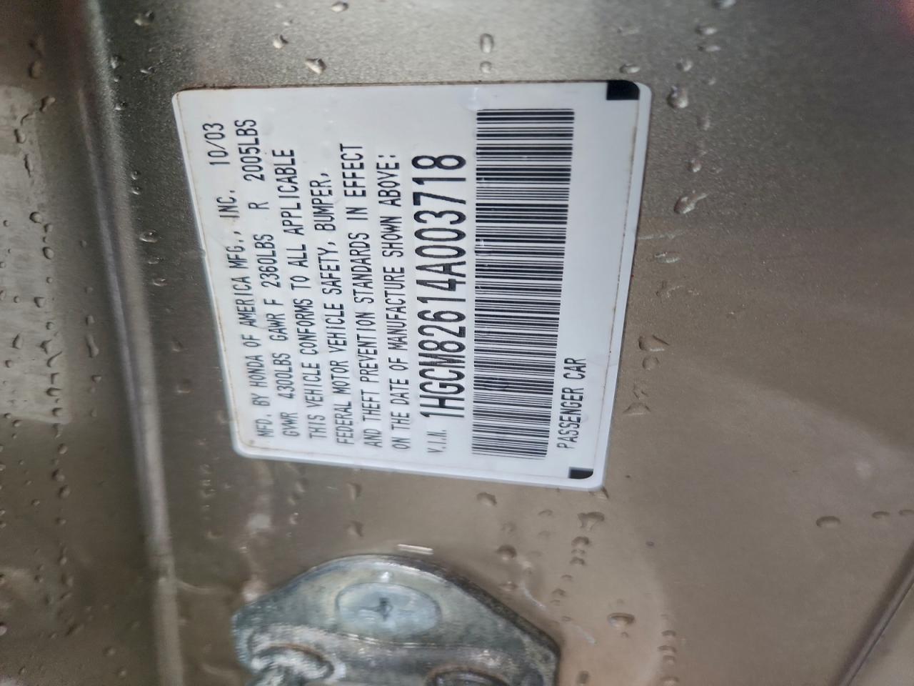 2004 HONDA ACCORD