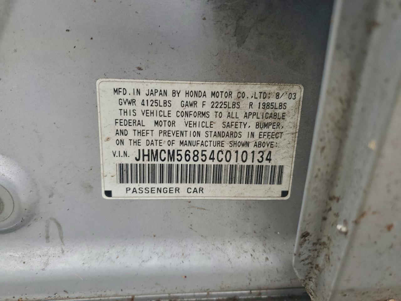2004 HONDA ACCORD