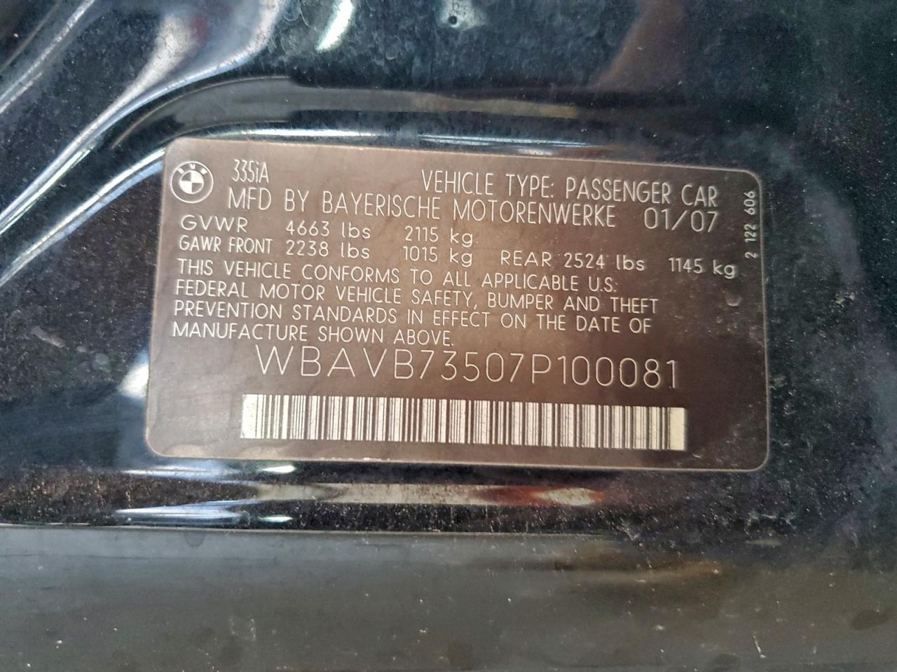 2007 BMW 3 SERIES