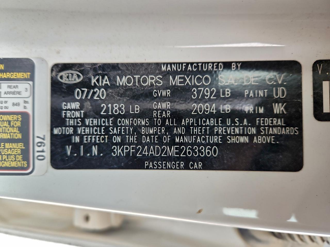 2021 KIA FORTE
