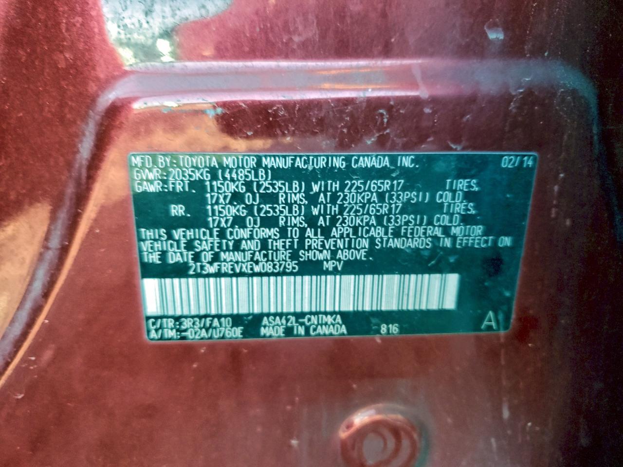 2014 TOYOTA RAV4